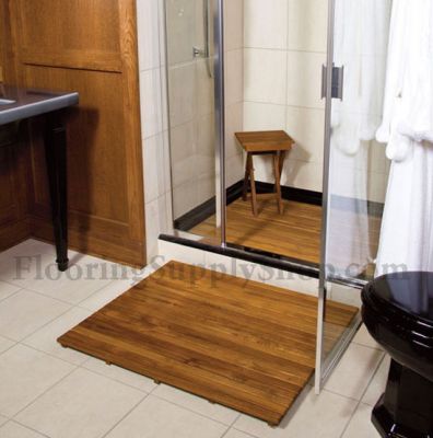 Bathroom and Shower Teak Wood Mat