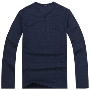 Burberry V-neck chest open buckle long-sleeved T