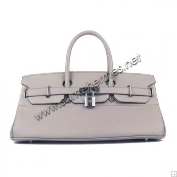 Hermes Birkin 42cm tote bag gray silver hardware