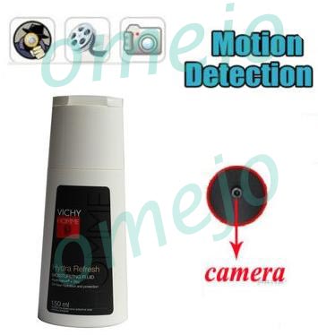 Bathroom Spy Camera,Shower Gel Bottle Motion Detection Pinhole Hidden Camera DVR