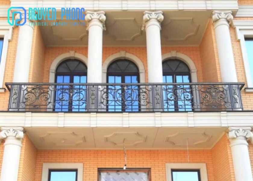 Wrought iron balcony railings for classic home/villa, hotel, resort