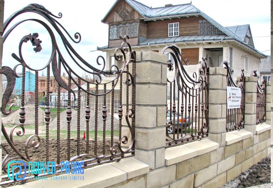 Hot dip galvanized wrought iron fence panels