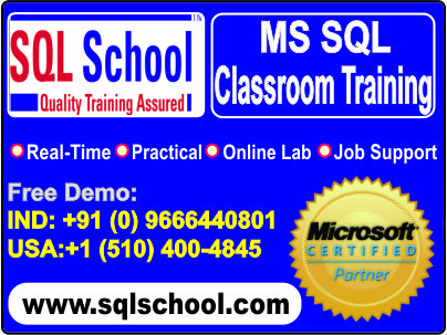 Project Oriented SQL DBA  Excellent Practical Classroom Training @ SQL School