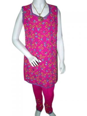 Pink Churidar Kurta Dress Kids Fashion