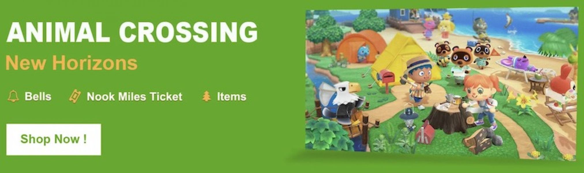 Buy Animal Crossing New Horizons Bells, Nook Miles and Items
