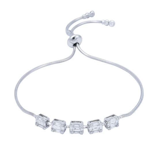 18 Karat White Gold Bolo Adjustable Bracelet  Johann Paul Fine Jewelry