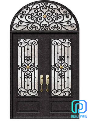 Custom single double wrought iron doors