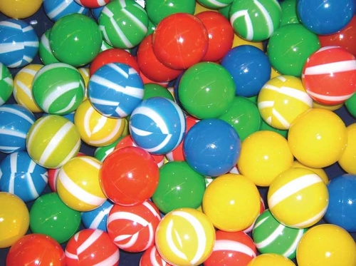 Light Weight Striped Multi-Colored Pit Balls 