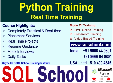 EXCELLENT PROJECT ORIENTED Classroom PRACTICAL TRAINING ON Python  