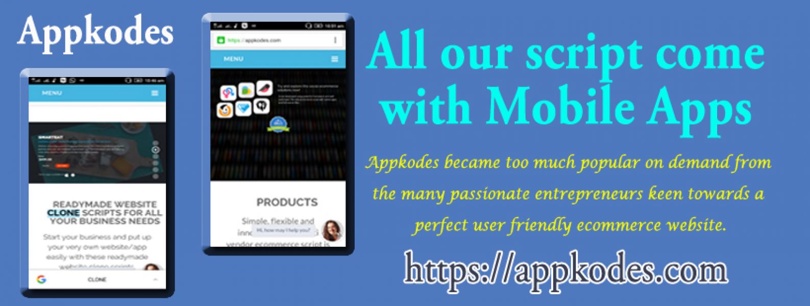 Mobile Websites And Apps , Clone Script Products
