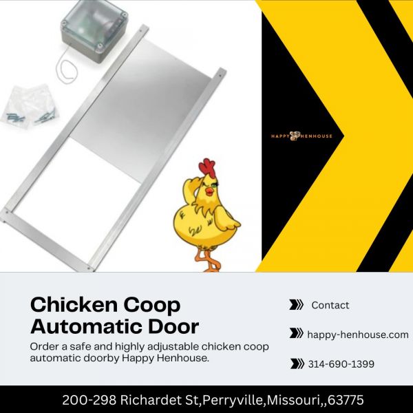 Install the user-friendly chicken coop automatic door with a clear set-up video