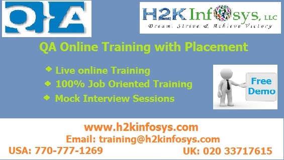 QA Testing Online Training And Placement 