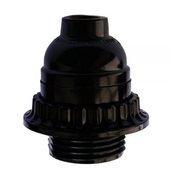 E27 Plain Screw Holder With Ring Bakelite Lamp Holder
