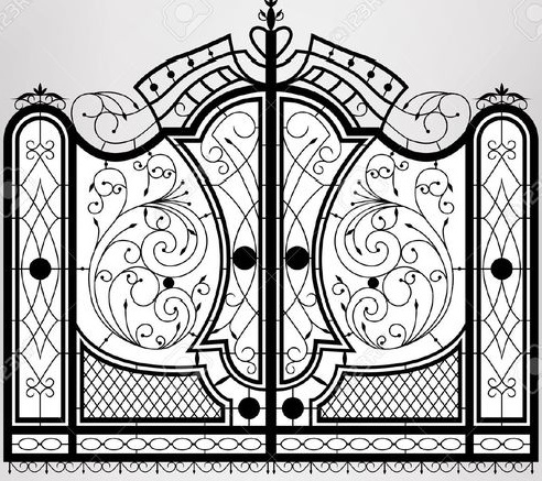 High-end handmade villa wrought iron main gates