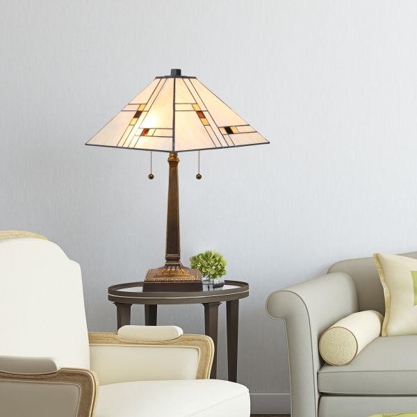 Tiffany Mission 23 in. Bronze Table Lamp