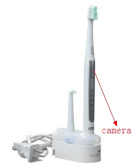 Kajoin 720P HD Pinhole Spy Toothbrush Camera DVR Waterproof bathroom Spy Camera 8GB Internal Memory