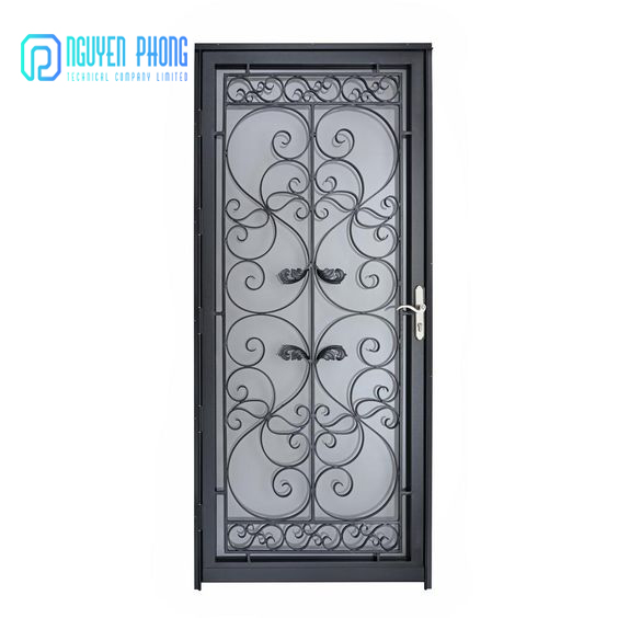 Custom single double wrought iron doors