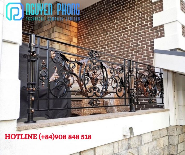 Outdoor Wrought Iron Stair Railings, Front Porch Railings