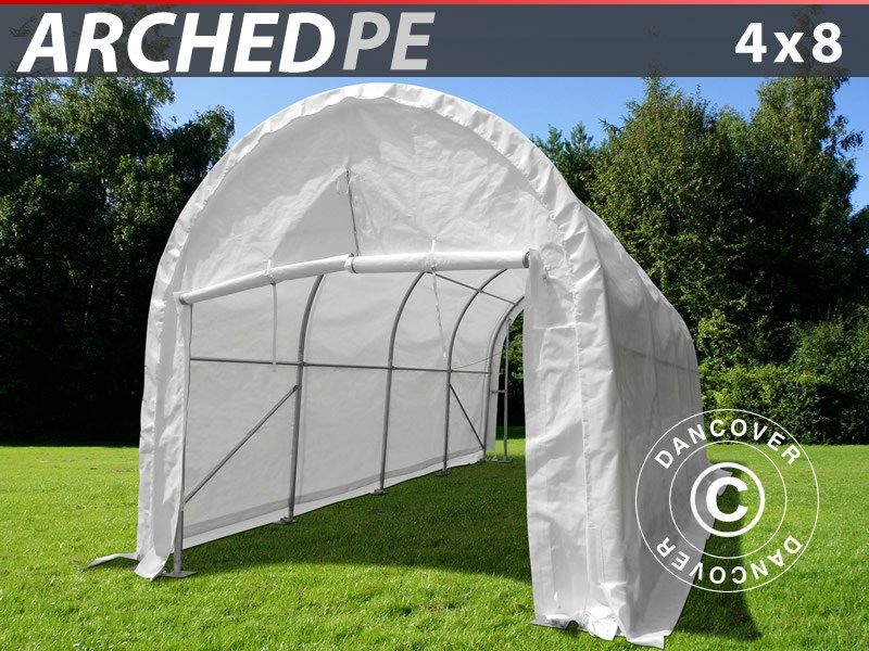 Storage shelter 4x8x3,8m PE