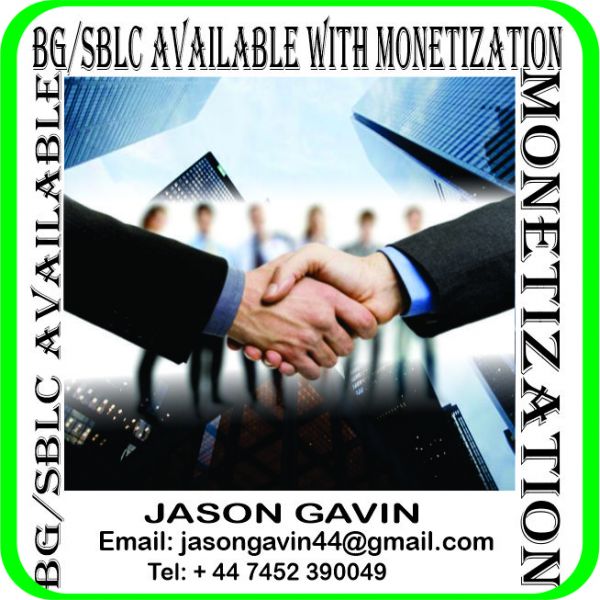 Bg/sblc available with monetization