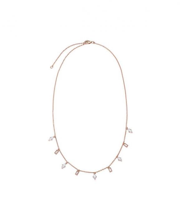 18 Karat Rose Gold Diamond Necklace  Johann Paul Fine Jewelry