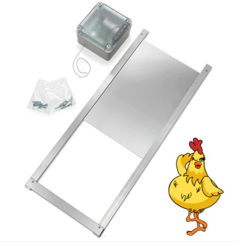 Install the user-friendly chicken coop automatic door with a clear set-up video