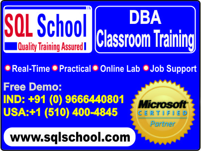 SQL DBA Practical Classroom Training