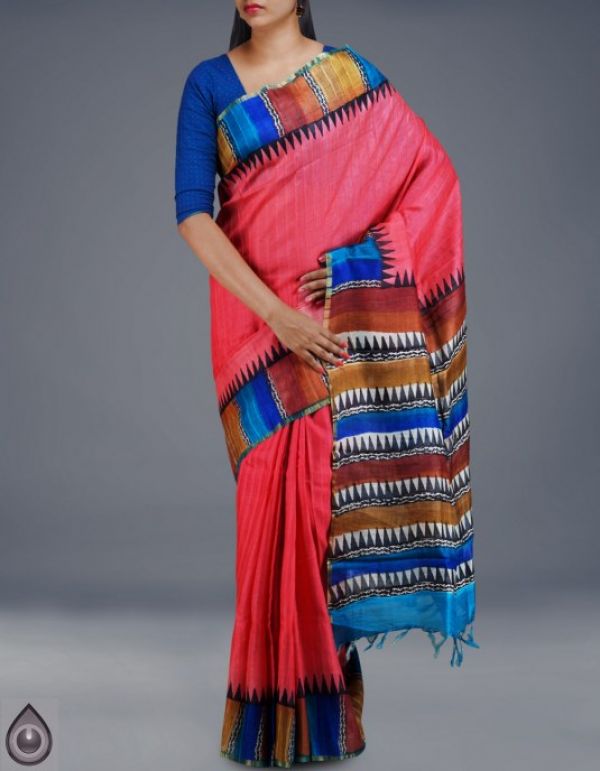 Online shopping for pure bhagalpuri linen silk sarees by unnatisilks