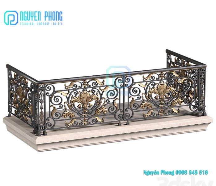 Custom-designed Forged Balcony Railings