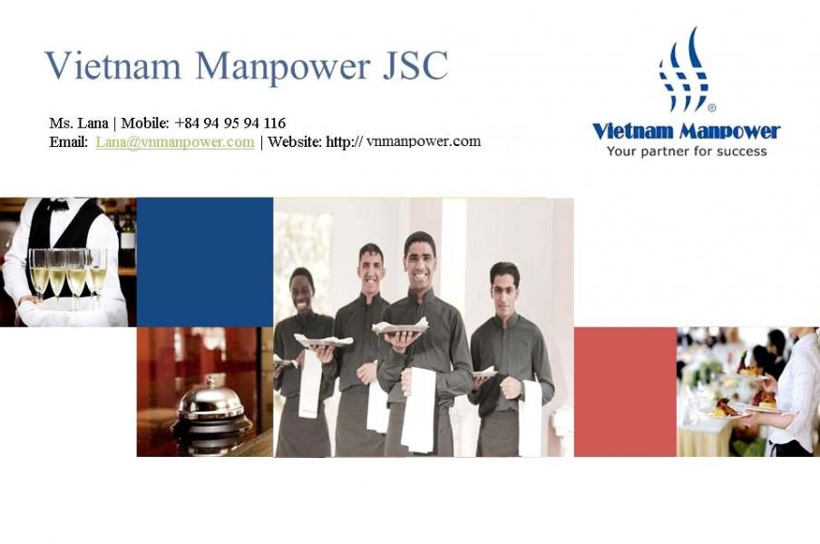 Reply to your demand for hospitality manpower from Vietnam