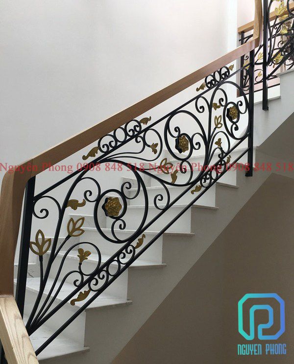 Custom-designed Wrought Iron Stair Railings