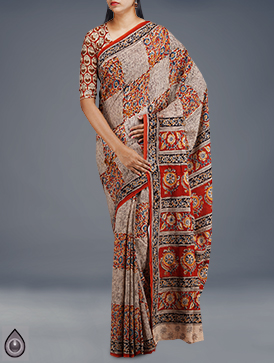 Online shopping for kalamkari soft art silk saris by unnatisilks