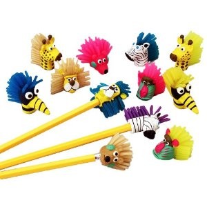 Wild Animal Pencil Toppers Only at Pacificpediatricsupply.com