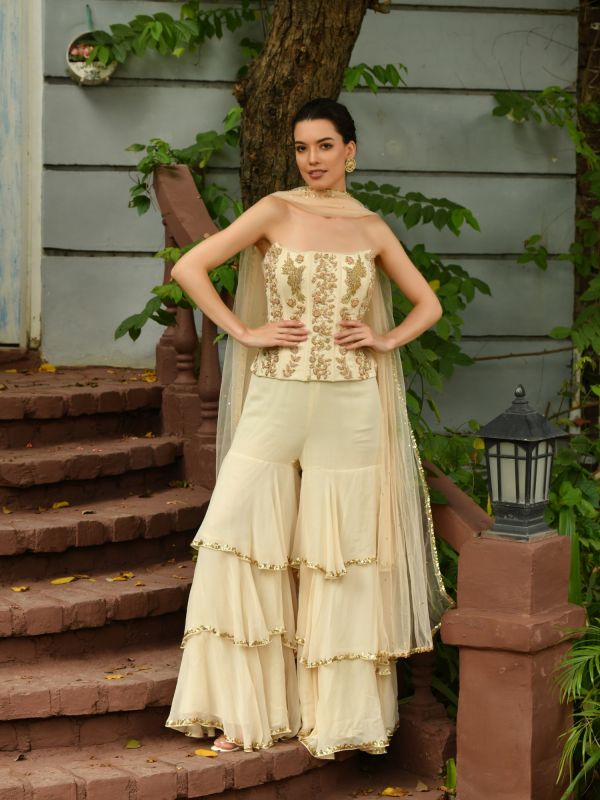 Indo Western Sharara Set