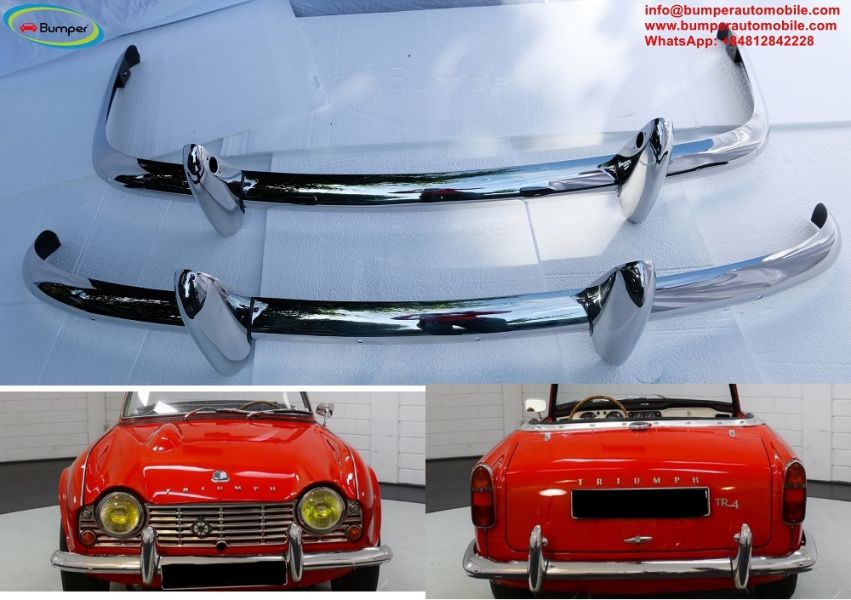 Triumph TR4 (1961-1965) bumper by stainless steel