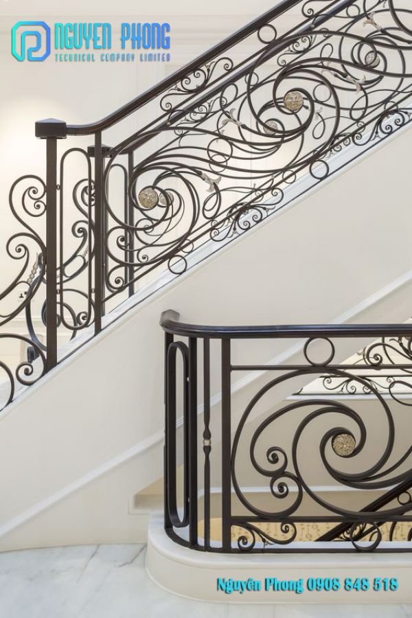 Origin wrought iron stair railing supplier