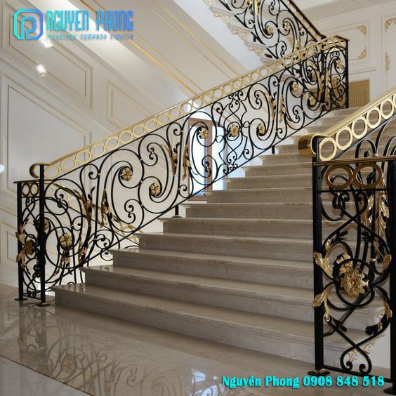 Strong & Elegant Wrought Iron Railings For Stairs, Balconies