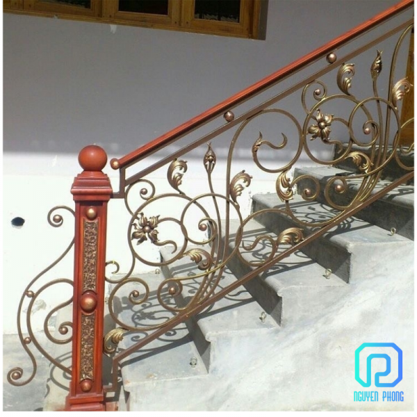 Classic hand-forged iron stair railing supplier