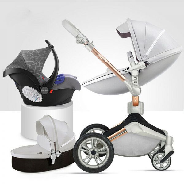 Hot mom 3 in 1 Baby Stroller Carriage buggy Bassinet Combo Pushchair&car seat