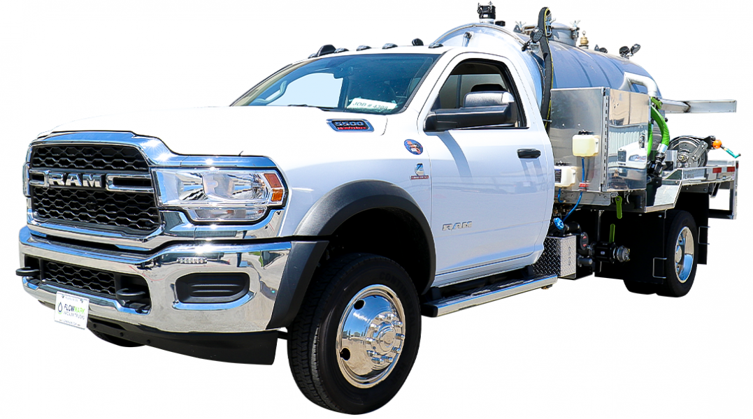  999 Gallon Stainless Steel Restroom Services Trucks - FlowMark Vacuum Trucks