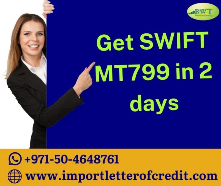 Get SWIFT MT799 in 2 days