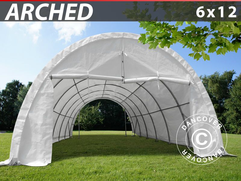 Storage shelter 6x12x3.8 m PE