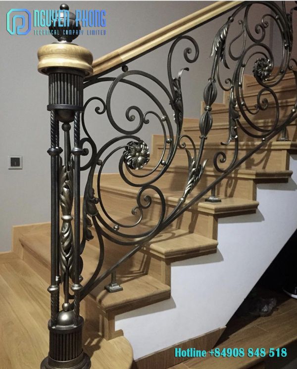 Custom-designed Wrought Iron Stair Railings