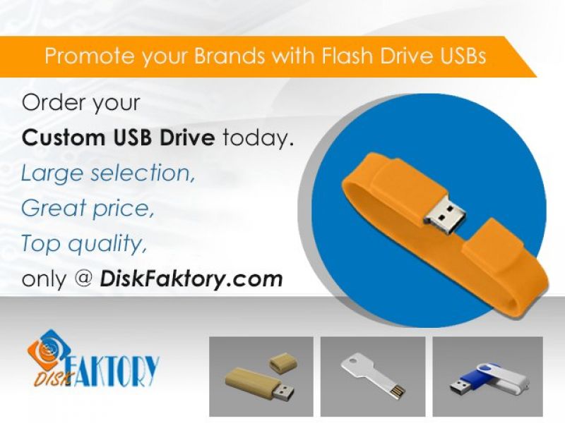Buy cheap custom USB flash drives for promotion from DiskFaktory