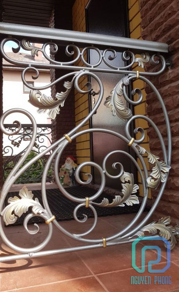 Crafted Wrought Iron Exterior Artistic Railings