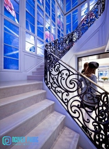 Custom Hand-forged Wrought Iron Stair Railings