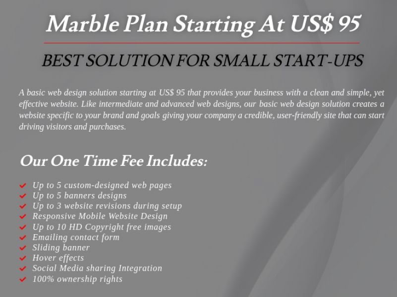 Professional Website Design for US$ 95 at BPM